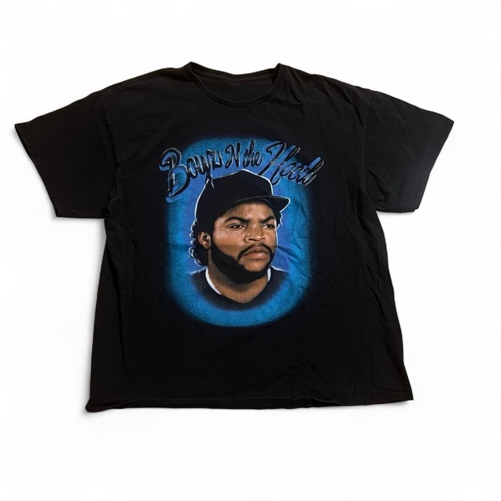 Boys N the Hood Graphic Black T-Shirt Men's Size XL Skate Hip Hop Rap Movie